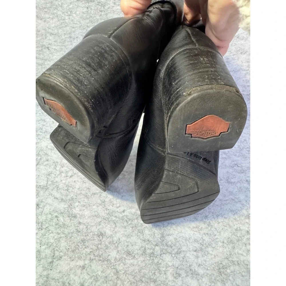 Woman's Harley Davidson Motorcycle Boots Size 7 Summer Winter Black. bag